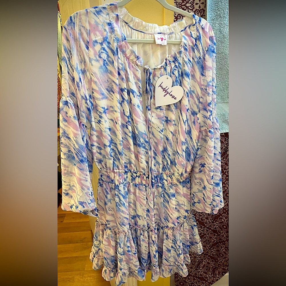 NWT Buddy Love Pink and Blue Dress